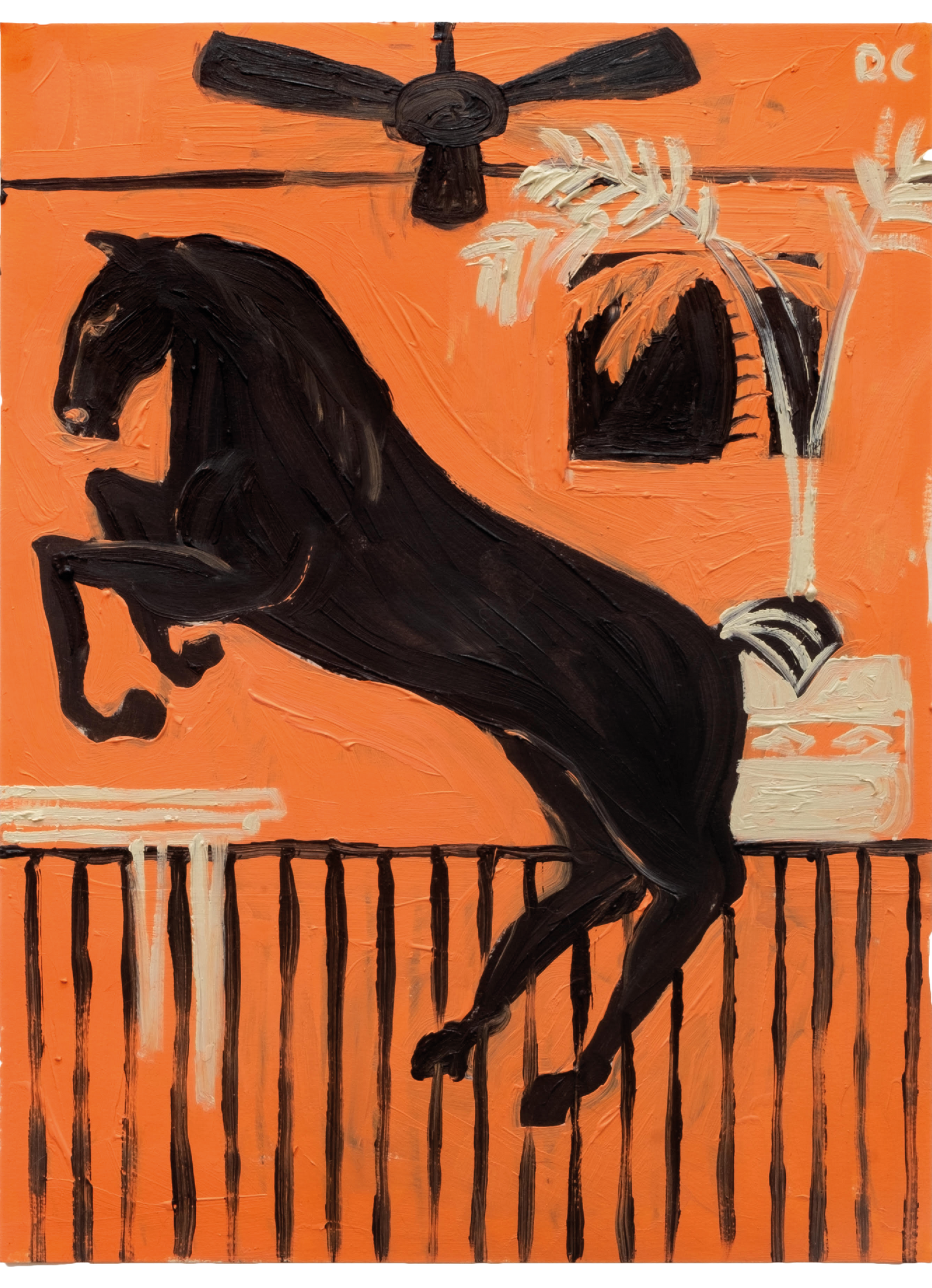 One boot on at the time